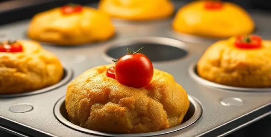 Muffins de courgette et tomates cerises