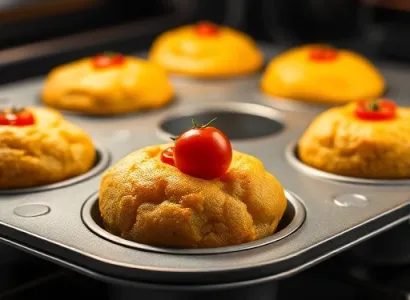 Muffins de courgette et tomates cerises