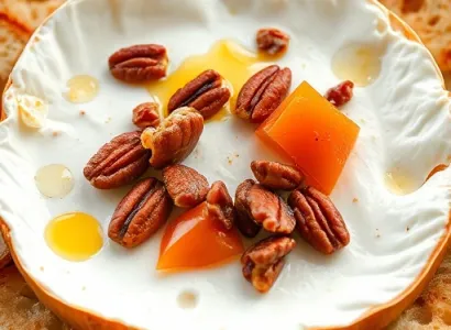 Brie aux pecans et poivron