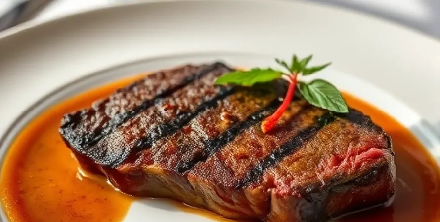 Steak Poulet Frit et Sauce
