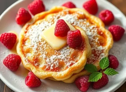 Pikelets aux framboises