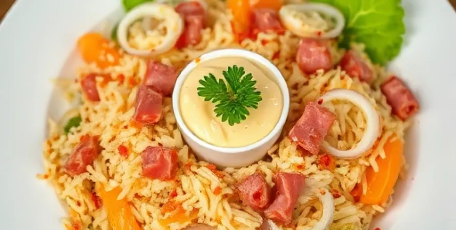 Salade de riz au mandarin