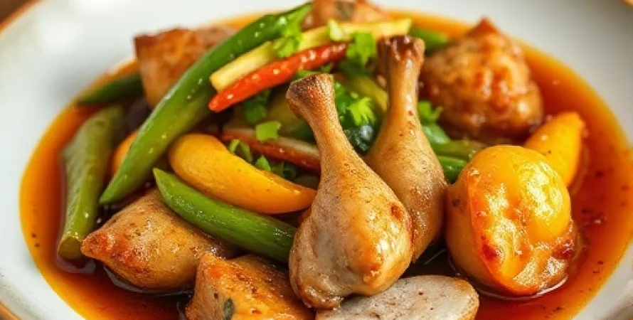 Poulet sauté au gingembre