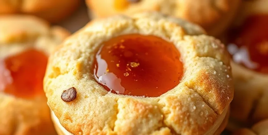 Biscuits au sucre roux avec confiture