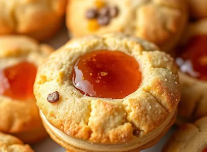 Biscuits au sucre roux avec confiture