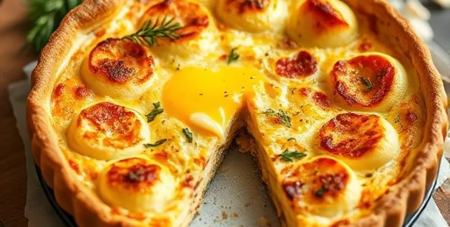 Quiche aux pommes de terre croustillantes