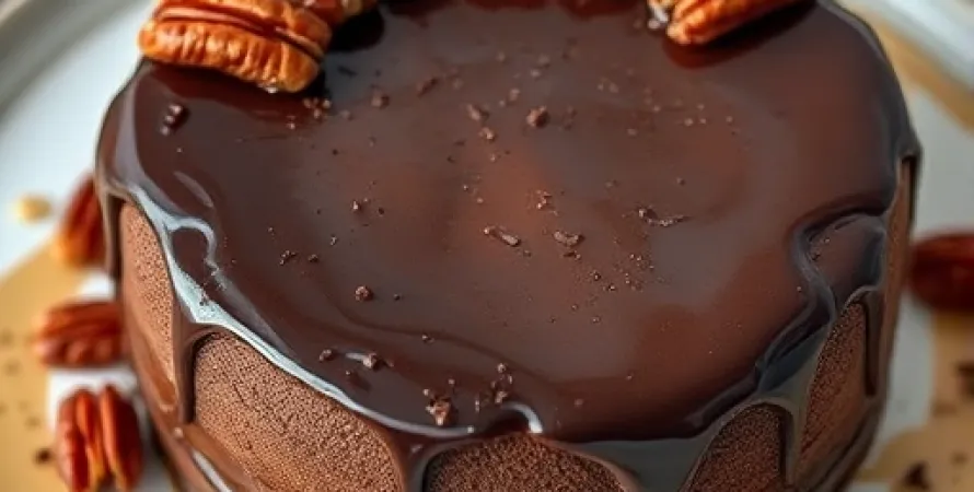 Gâteau au chocolat et pecanes