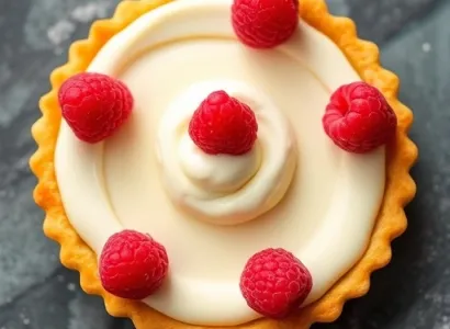 Tarte au Chocolat Blanc et Framboises
