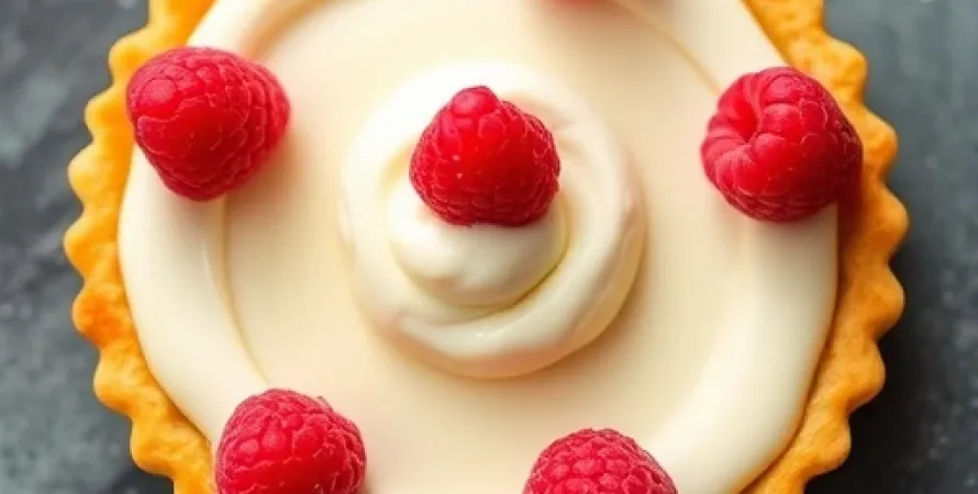 Tarte au Chocolat Blanc et Framboises