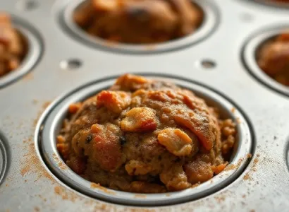 Cake de viande en moule à muffin