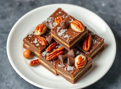 Carrés au chocolat et noix de pacane