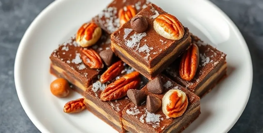 Carrés au chocolat et noix de pacane