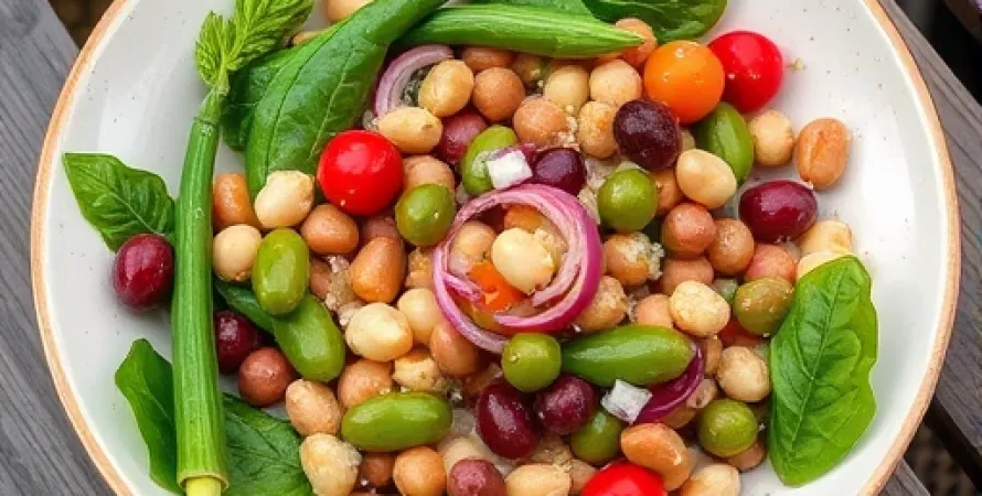 Salade de quatre haricots