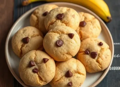 Cookies au beurre de cacahuètes et banane