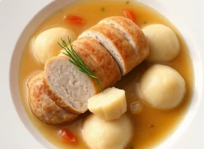 Poulet roulé aux dumplings