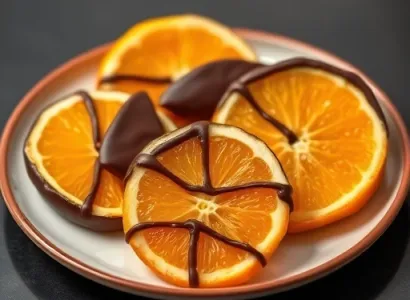 Tranches d'orange confites au chocolat