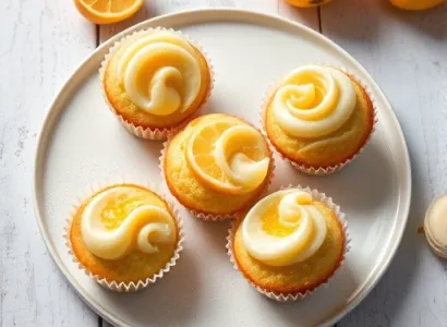 Muffins au citron et fromage à la crème