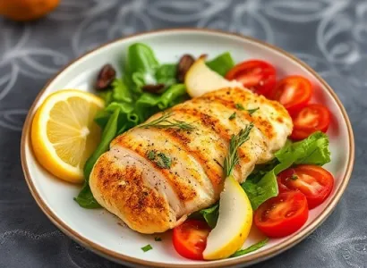 Poulet Milanaise avec Salade de Printemps