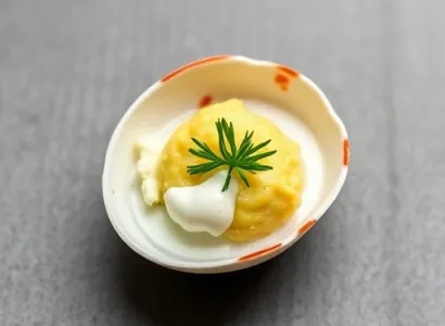 Oeufs de caille au bouquet d'aneth