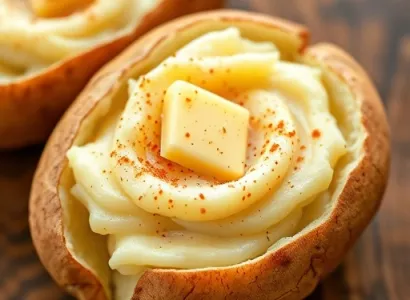 Bateaux de pommes de terre au four