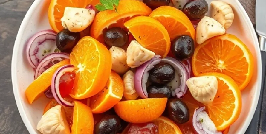 Salade d'oranges et d'olives