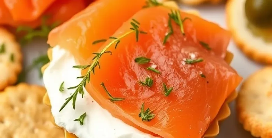 Saumon fumé et crème fraîche