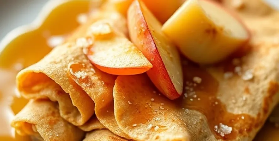 Crepes de blé complet aux pommes