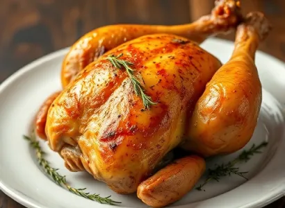 Poulet rôti au thym