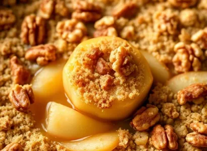 Crumble de pommes aux noix