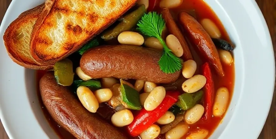 Cassoulet de saucisse fumée