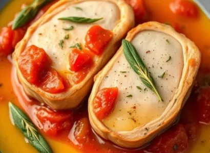 Côtes de porc à la sauce tomate et sauge