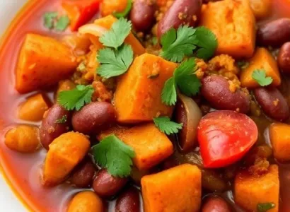 RAGOûT de patates douces rouges et haricots