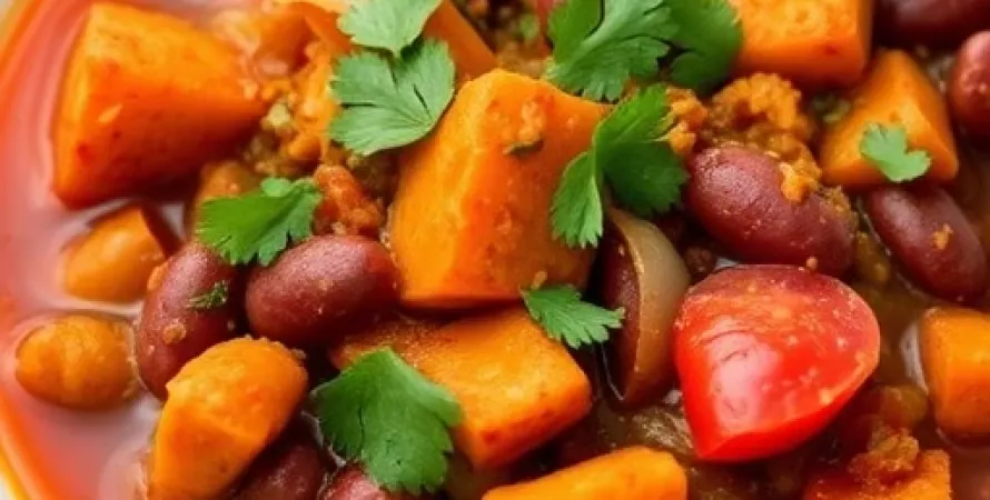 RAGOûT de patates douces rouges et haricots