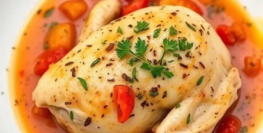 Poulet aux fines herbes et fenouil