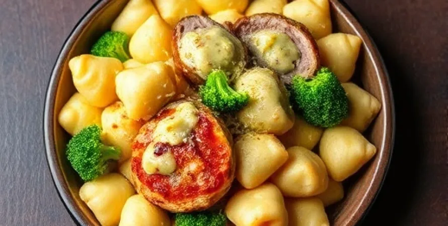 Casserole de pâtes au fromage et poulet