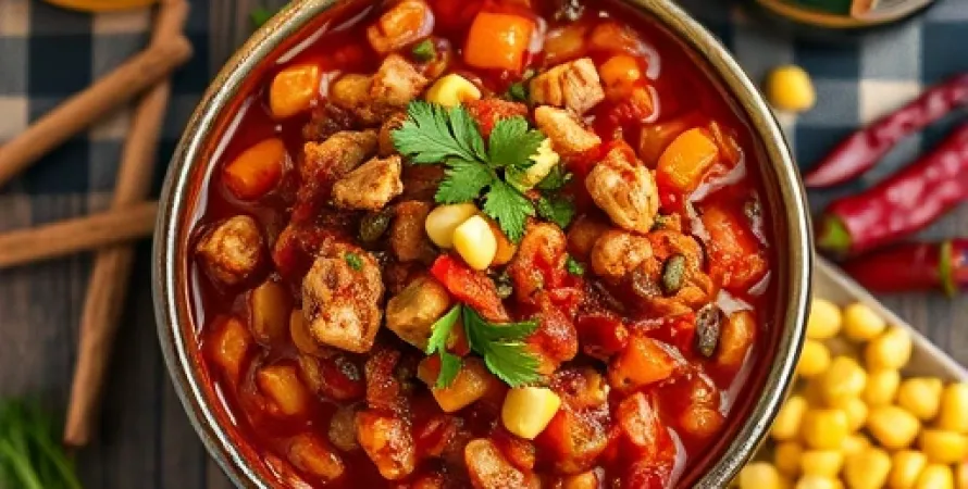 Chili de dinde à l'indienne