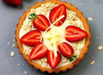 Tarte aux fraises croquante