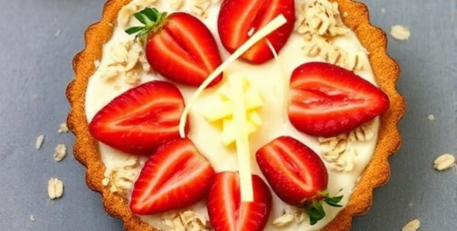 Tarte aux fraises croquante