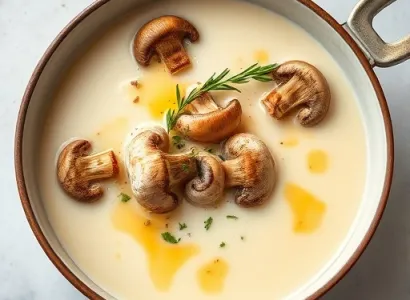 Crème de champignons au lait de coco
