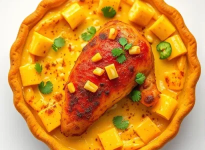 Tarte au poulet épicé