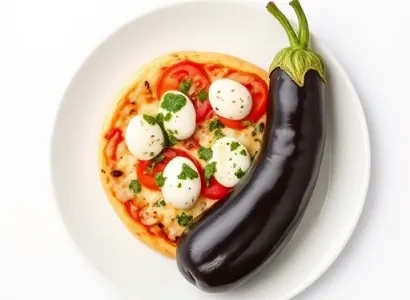 Pizza aux aubergines et tomates