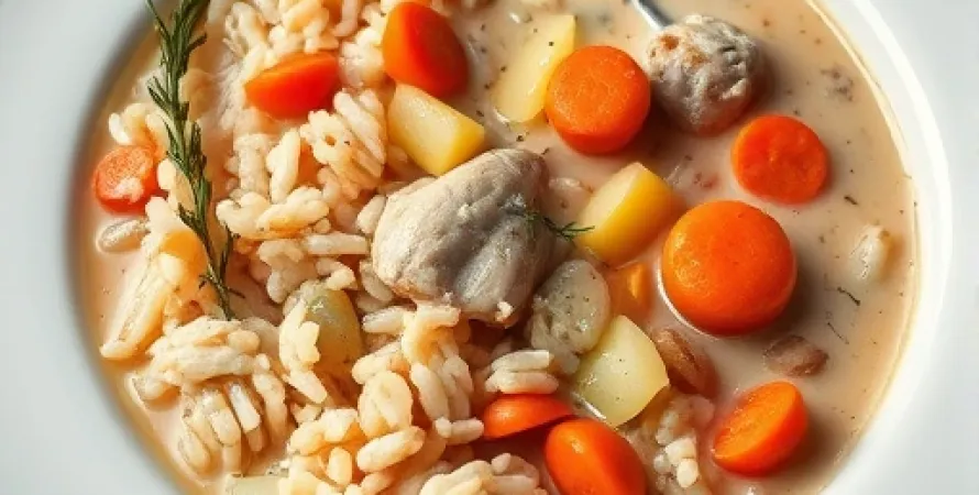 Soupe de Riz Sauvage au Turkey