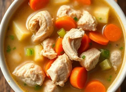 Potage de poulet aux légumes