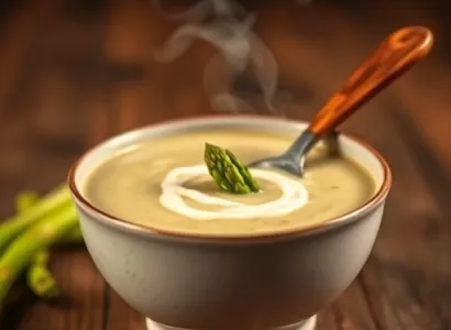 Potage d'asperges fraîches