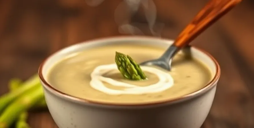 Potage d'asperges fraîches