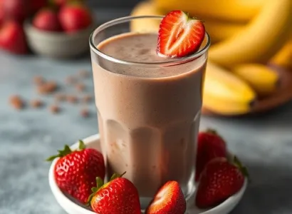 Smoothie Chocolat Fraises