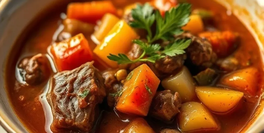 Soupe de boeuf aux légumes