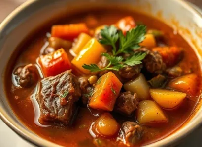 Soupe de boeuf aux légumes