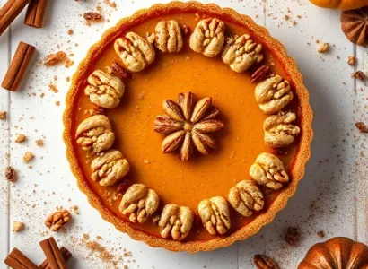 Tarte aux citrouilles avec streusel