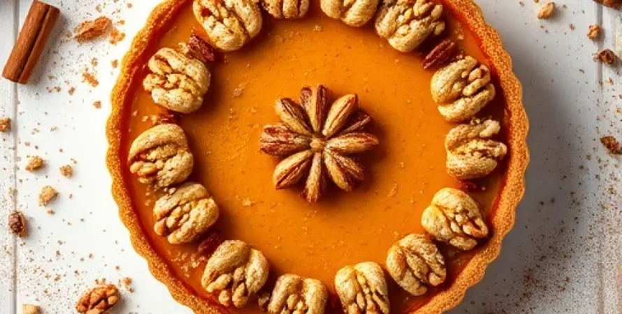 Tarte aux citrouilles avec streusel